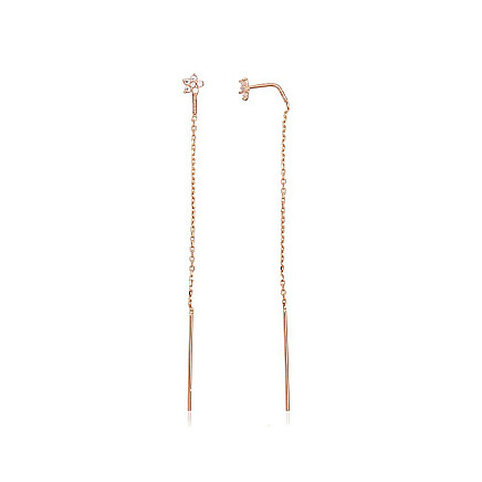 Kiti,  - Auksiniai auskarai, 0.76 g, Raudonas Auksas 585 praba, Cirkonai
