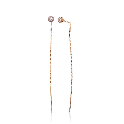 Kiti,  - Auksiniai auskarai, 1.29 g, Raudonas Auksas 585 praba, rodis (padengti) , Cirkonai