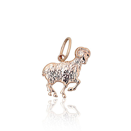 Zodiako ženklai,  - Auksinis pakabukas, 0.72 g, Raudonas Auksas 585 praba, Avinas