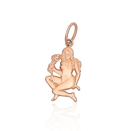 Zodiako ženklai,  - Auksinis pakabukas, 0.68 g, Raudonas Auksas 585 praba, Mergelė