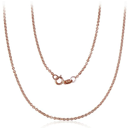 Grandinėlės,  - Auksinė grandinėlė Anchor 1.4 mm , briaunų apdirbimas deimantu, 47, 1.5 g, Raudonas Auksas 585 praba