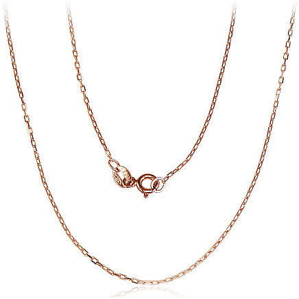 Grandinėlės,  - Auksinė grandinėlė Anchor 1.2 mm , briaunų apdirbimas deimantu, 40, 1.42 g, Raudonas Auksas 585 praba