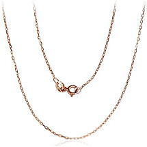 Auksinė grandinėlė Anchor 1.2 mm , briaunų apdirbimas deimantu, 47, 1.6 g, Raudonas Auksas 585 praba