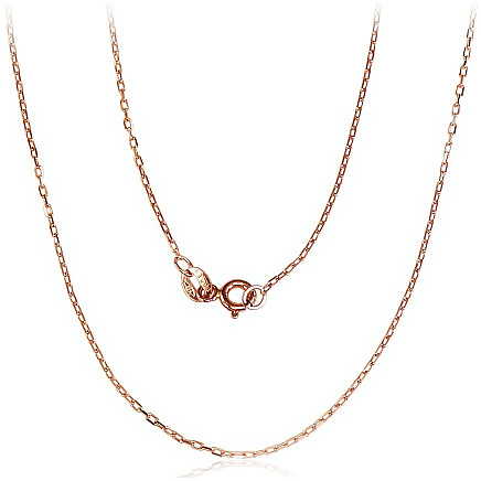 Grandinėlės,  - Auksinė grandinėlė Anchor 1.2 mm , briaunų apdirbimas deimantu, 55, 1.85 g, Raudonas Auksas 585 praba
