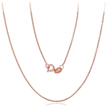 Grandinėlės,  - Auksinė grandinėlė Anchor 1 mm, 42, 1.6 g, Raudonas Auksas 585 praba