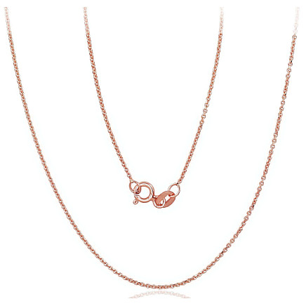 Grandinėlės,  - Auksinė grandinėlė Anchor 1 mm, 45, 1.7 g, Raudonas Auksas 585 praba