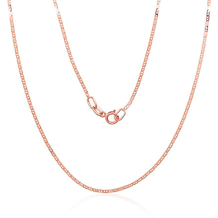 Grandinėlės,  - Auksinė grandinėlė Marina 1.1 mm , briaunų apdirbimas deimantu, 47, 1.24 g, Raudonas Auksas 585 praba