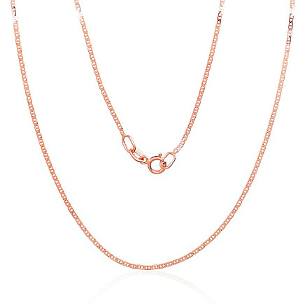 Grandinėlės,  - Auksinė grandinėlė Marina 1.1 mm , briaunų apdirbimas deimantu, 50, 1.34 g, Raudonas Auksas 585 praba