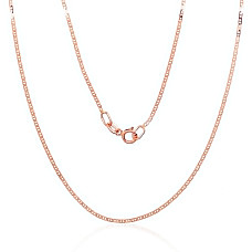 Auksinė grandinėlė Marina 1.1 mm , briaunų apdirbimas deimantu, 55, 1.42 g, Raudonas Auksas 585 praba