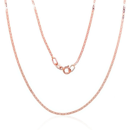Grandinėlės,  - Auksinė grandinėlė Marina 1.1 mm , briaunų apdirbimas deimantu, 55, 1.46 g, Raudonas Auksas 585 praba