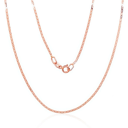 Grandinėlės,  - Auksinė grandinėlė Marina 1.1 mm , briaunų apdirbimas deimantu, 55, 1.48 g, Raudonas Auksas 585 praba