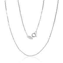 Auksinė grandinėlė Anchor 0.8 mm , briaunų apdirbimas deimantu, 45, 1.03 g, Baltas Auksas 585 praba