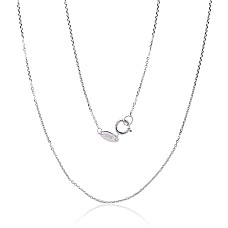 Auksinė grandinėlė Anchor 0.8 mm , briaunų apdirbimas deimantu, 45, 1.03 g, Baltas Auksas 585 praba