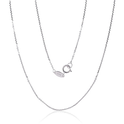 Grandinėlės,  - Auksinė grandinėlė Anchor 0.8 mm , briaunų apdirbimas deimantu, 45, 1.03 g, Baltas Auksas 585 praba