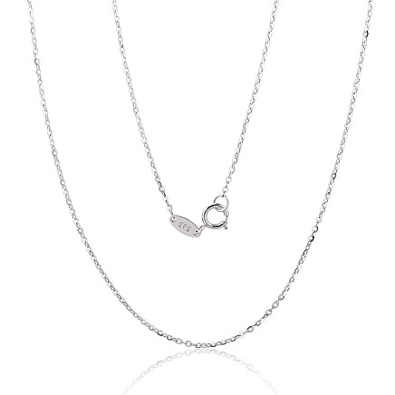Grandinėlės,  - Auksinė grandinėlė Anchor round 1 mm , briaunų apdirbimas deimantu, 50, 1.16 g, Baltas Auksas 585 praba