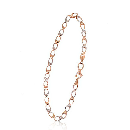 Apyrankės,  - Auksinė apyrankė, 17, 1.45 g, Raudonas Auksas 585 praba, rodis (padengti)