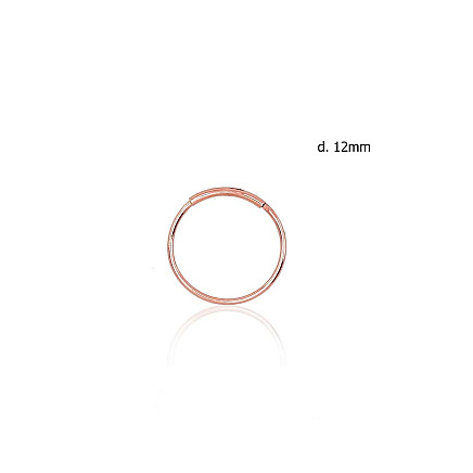 Į nosį,  - Auksinių auskarų vėrimas į nosį, 0.13 g, Raudonas Auksas 585 praba