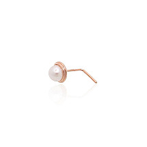Auksinių auskarų vėrimas į nosį, 0.13 g, Raudonas Auksas 585 praba, Perlai