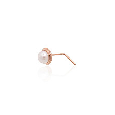 Auksinių auskarų vėrimas į nosį, 0.14 g, Raudonas Auksas 585 praba, Perlai