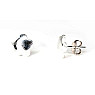 Sidabriniai auskarai –pusetai, 0.6 g, Sidabras 925 praba