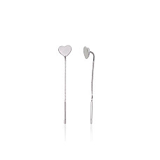 Sidabriniai auskarai, 0.6 g, Sidabras 925 praba, rodis (padengti)