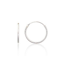 Sidabriniai auskarai –žiedai, 0.4 g, Sidabras 925 praba