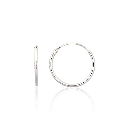 Auskarai-žiedai,  - Sidabriniai auskarai –žiedai, 0.4 g, Sidabras 925 praba