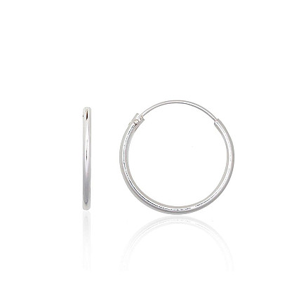 Auskarai-žiedai,  - Sidabriniai auskarai –žiedai, 0.4 g, Sidabras 925 praba