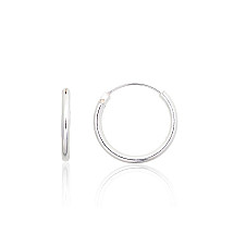 Sidabriniai auskarai –žiedai, 0.4 g, Sidabras 925 praba