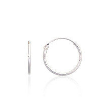 Sidabriniai auskarai –žiedai, 0.4 g, Sidabras 925 praba