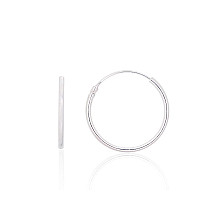 Sidabriniai auskarai –žiedai, 0.6 g, Sidabras 925 praba
