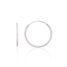 Sidabriniai auskarai –žiedai, 0.6 g, Sidabras 925 praba