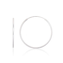 Sidabriniai auskarai –žiedai, 1.4 g, Sidabras 925 praba