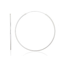 Sidabriniai auskarai –žiedai, 2.4 g, Sidabras 925 praba