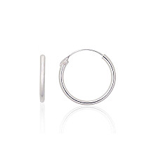 Sidabriniai auskarai –žiedai, 0.8 g, Sidabras 925 praba