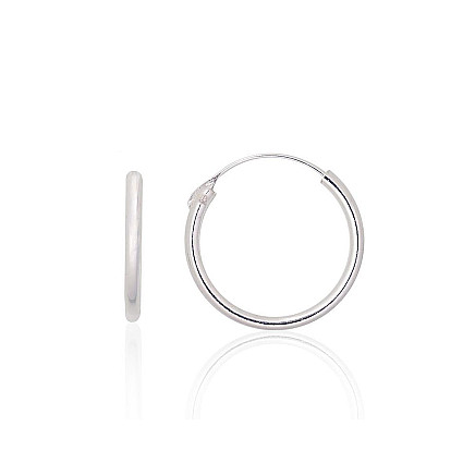 Auskarai-žiedai,  - Sidabriniai auskarai –žiedai, 0.8 g, Sidabras 925 praba