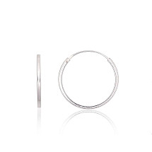 Sidabriniai auskarai –žiedai, 0.7 g, Sidabras 925 praba