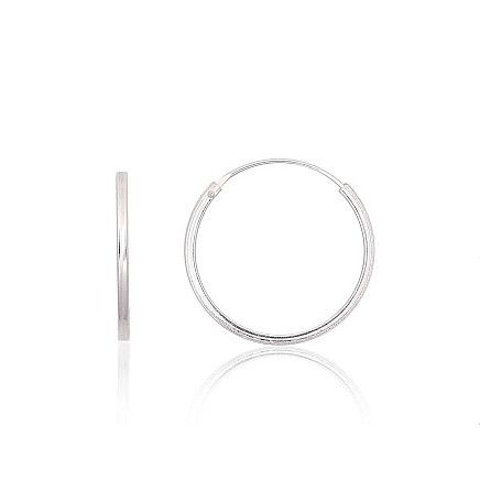 Auskarai-žiedai,  - Sidabriniai auskarai –žiedai, 0.7 g, Sidabras 925 praba