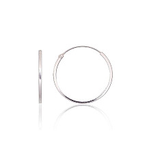Sidabriniai auskarai –žiedai, 0.8 g, Sidabras 925 praba
