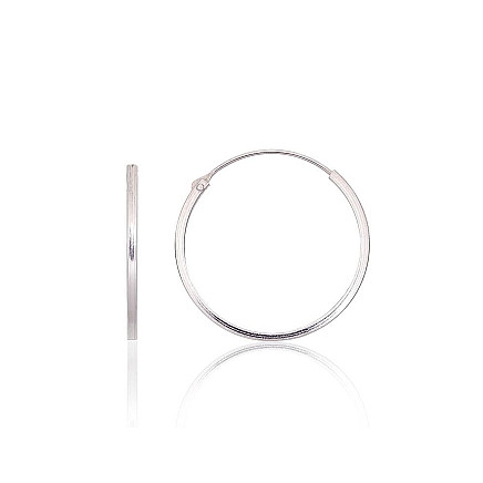 Auskarai-žiedai,  - Sidabriniai auskarai –žiedai, 0.8 g, Sidabras 925 praba