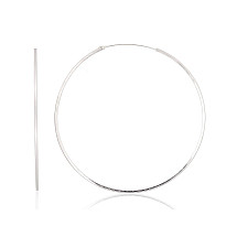 Sidabriniai auskarai –žiedai, 2.4 g, Sidabras 925 praba