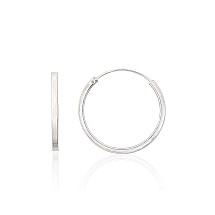Sidabriniai auskarai –žiedai, 1.2 g, Sidabras 925 praba