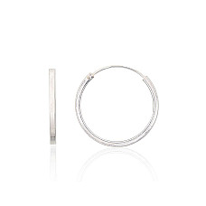 Sidabriniai auskarai –žiedai, 1.2 g, Sidabras 925 praba