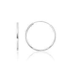 Sidabriniai auskarai –žiedai, 1.7 g, Sidabras 925 praba