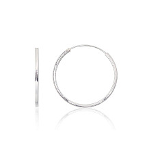 Sidabriniai auskarai –žiedai, 1.8 g, Sidabras 925 praba
