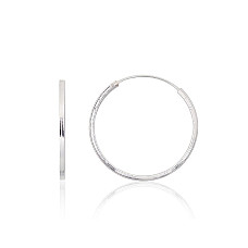 Sidabriniai auskarai –žiedai, 1.8 g, Sidabras 925 praba