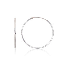Sidabriniai auskarai –žiedai, 2.6 g, Sidabras 925 praba