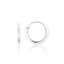 Sidabriniai auskarai –žiedai, 1.2 g, Sidabras 925 praba