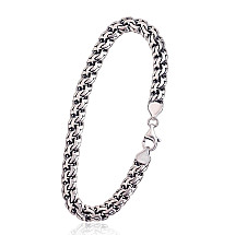 Sidabrinė grandinėlė Bismark 8 mm, 22, 22.5 g, Sidabras 925 praba, oksidas (padengti)