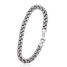 Sidabrinė grandinėlė Bismark 8 mm, 22, 23 g, Sidabras 925 praba, oksidas (padengti)